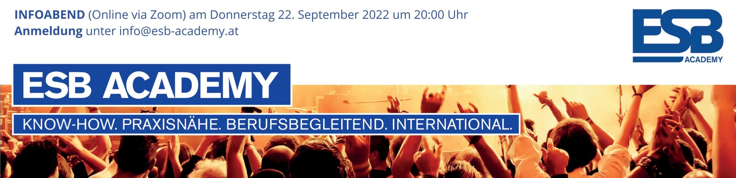 Eventmanagement Ausbildung in Wien, Linz, Salzburg und Tirol – ESB Academy Logo